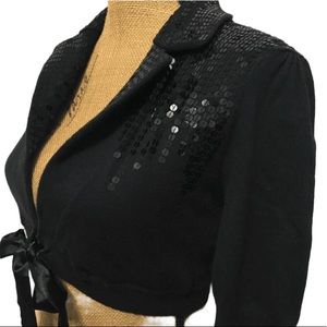 Choice Calvin Klein Black Sequins Top Blouse L